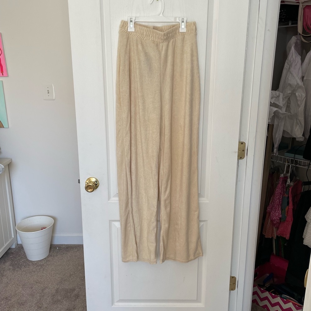 terry cloth lounge pants